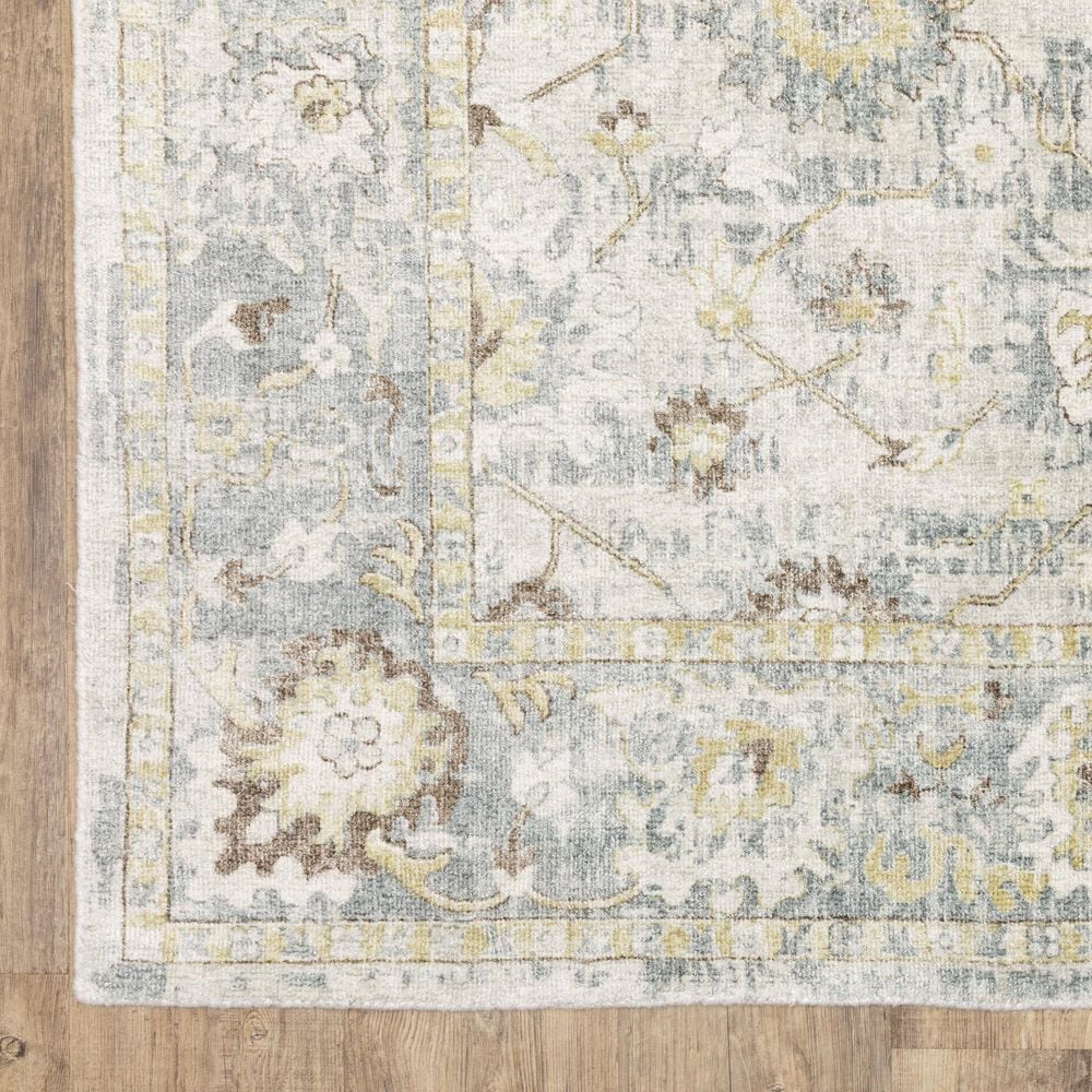 Oriental Weavers Windham WIN06 Ivory and Blue 2&#39;6&quot; x 10&#39; Runner, , large