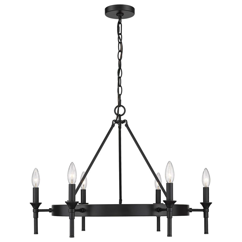 Golden Lighting Edinburgh 6-Light Chandelier in Matte Black, , large