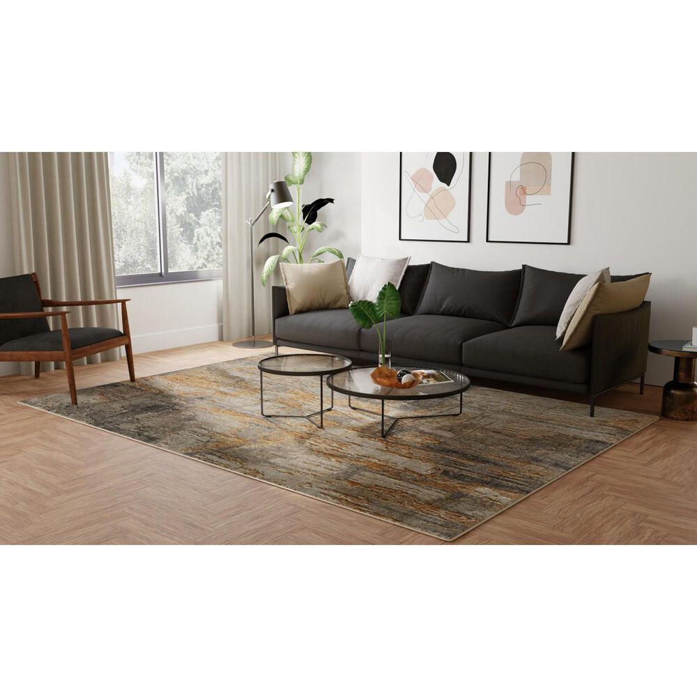 Feizy Rugs Jaxson JXN39PWF Gray and Multi 9&#39; x 12&#39; Area Rug, , large