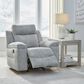 Ashley Buntington Manual Rocker Recliner in Pewter, , large