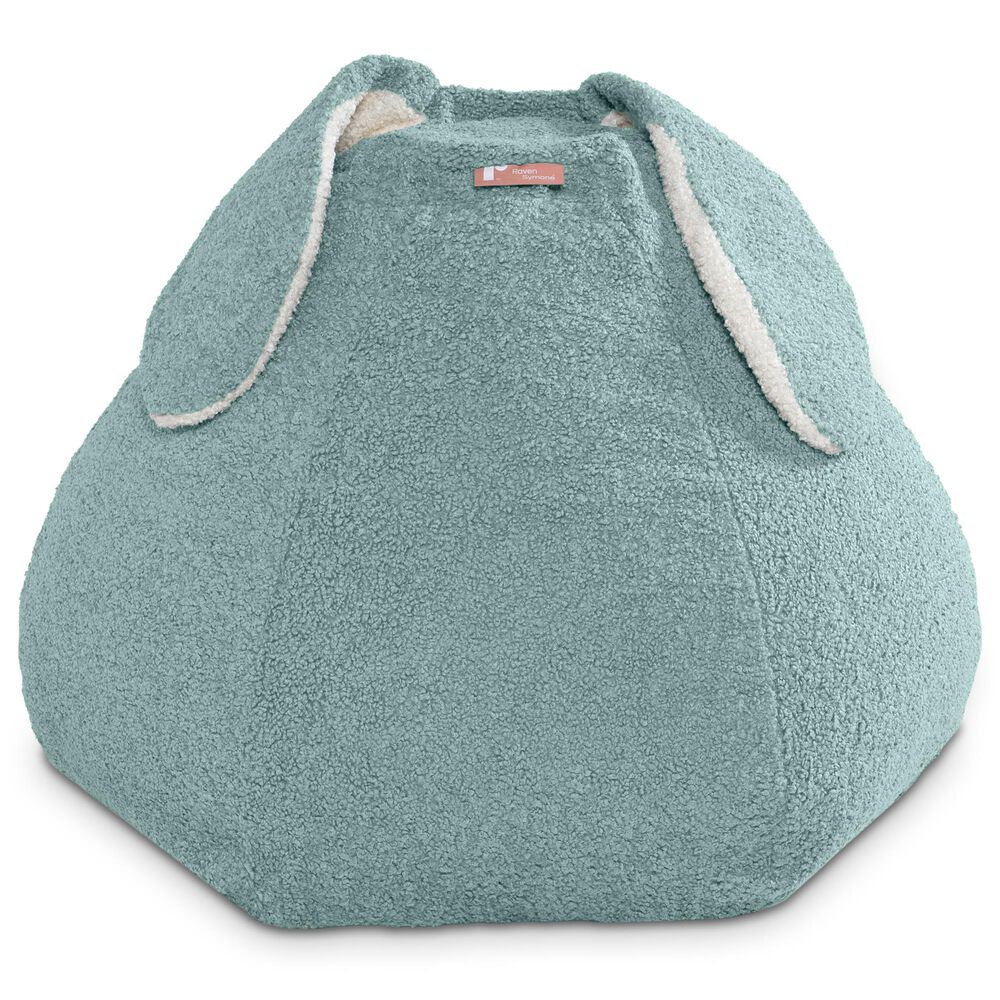 Jaxx HopSeat Bunny Oval Shaped Large Bean Bag Chair in Green, , large