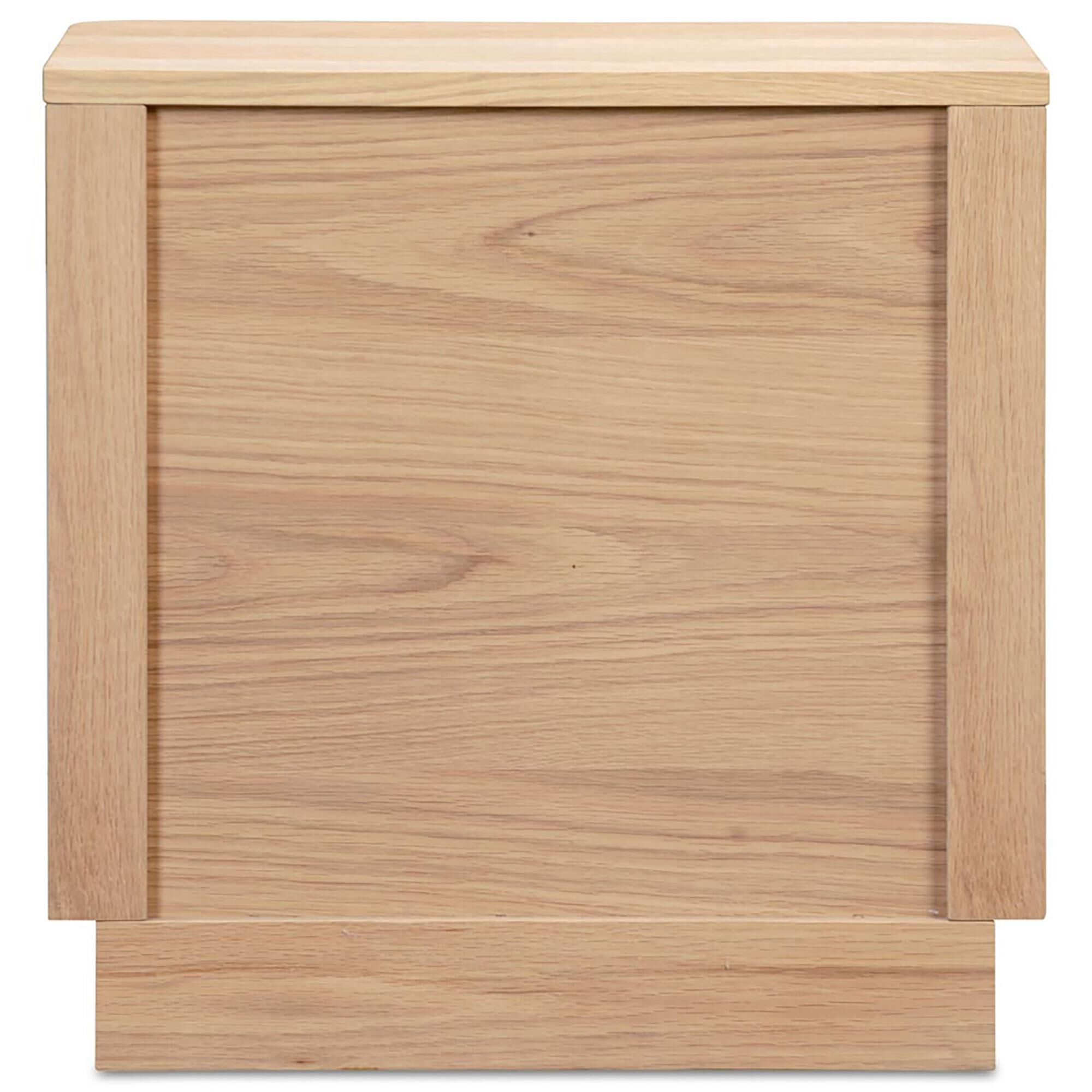 Moe's Home Collection Round Off 2-Drawer Nightstand in Natural