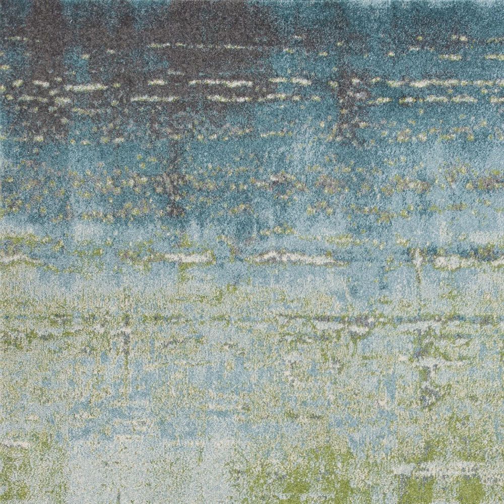 Kas Oriental Rugs Illusions Escape 3&#39;3&quot; x 4&#39;11&quot; Blue and Green Area Rug, , large