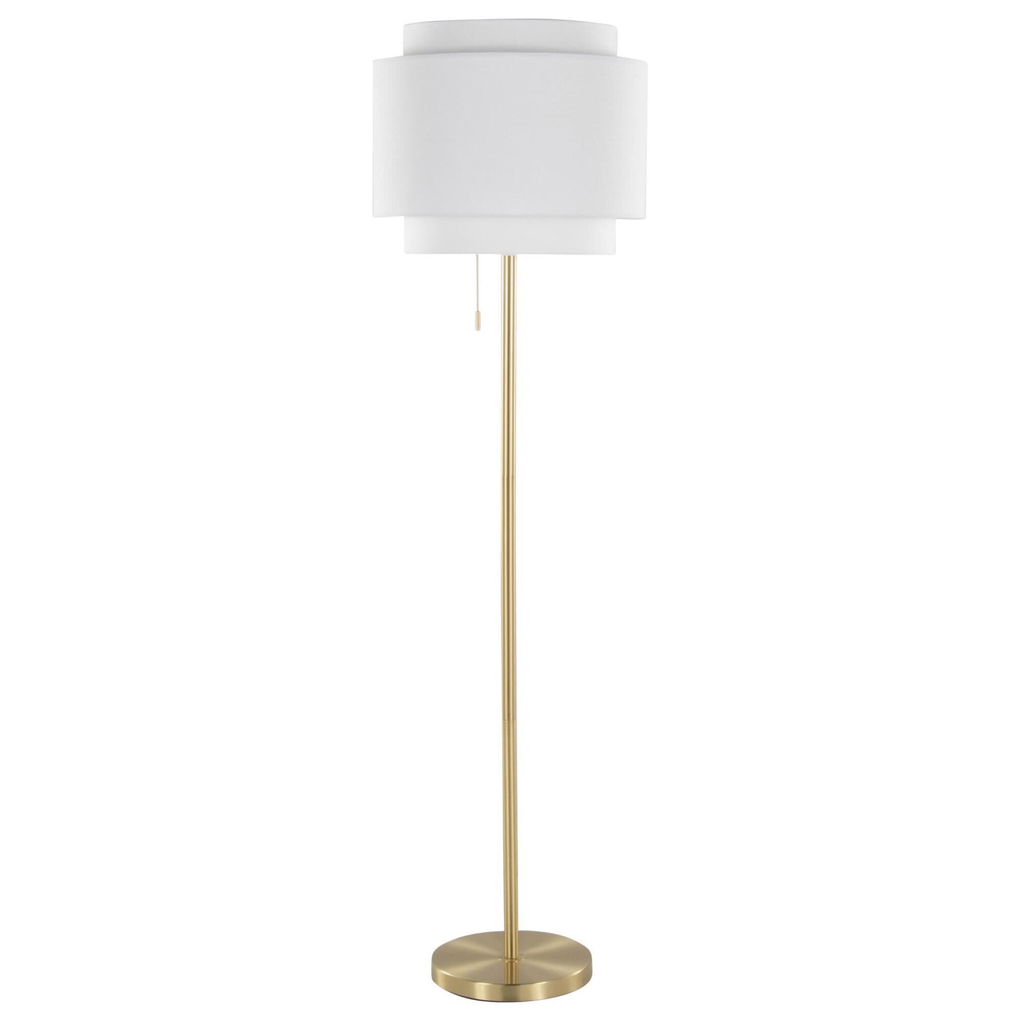 Grandview Gallery Tier Floor Lamp in Gold