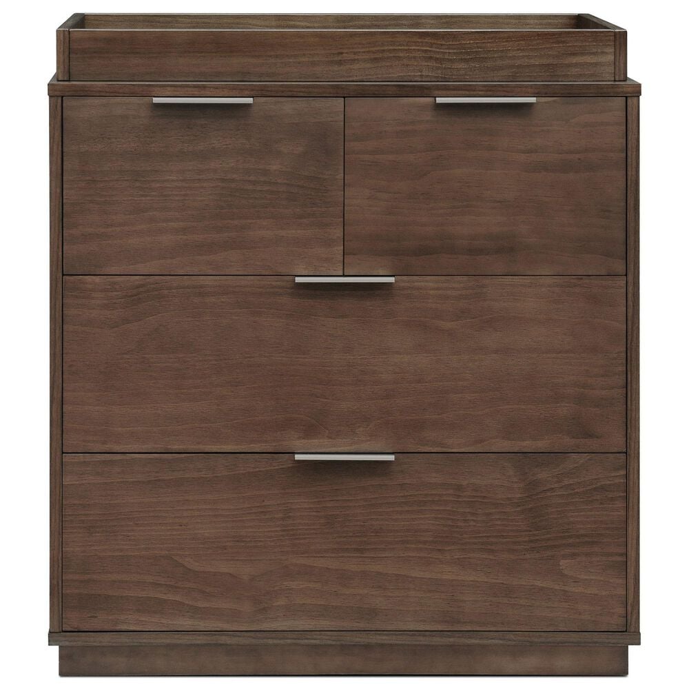 Delta Children Forever 4-Drawer Dresser with Changing Top in Teak Brown, , large