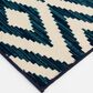 Central Oriental Terrace Tropic Scalene 6"7" x 9"6" White and Blue Area Rug, , large