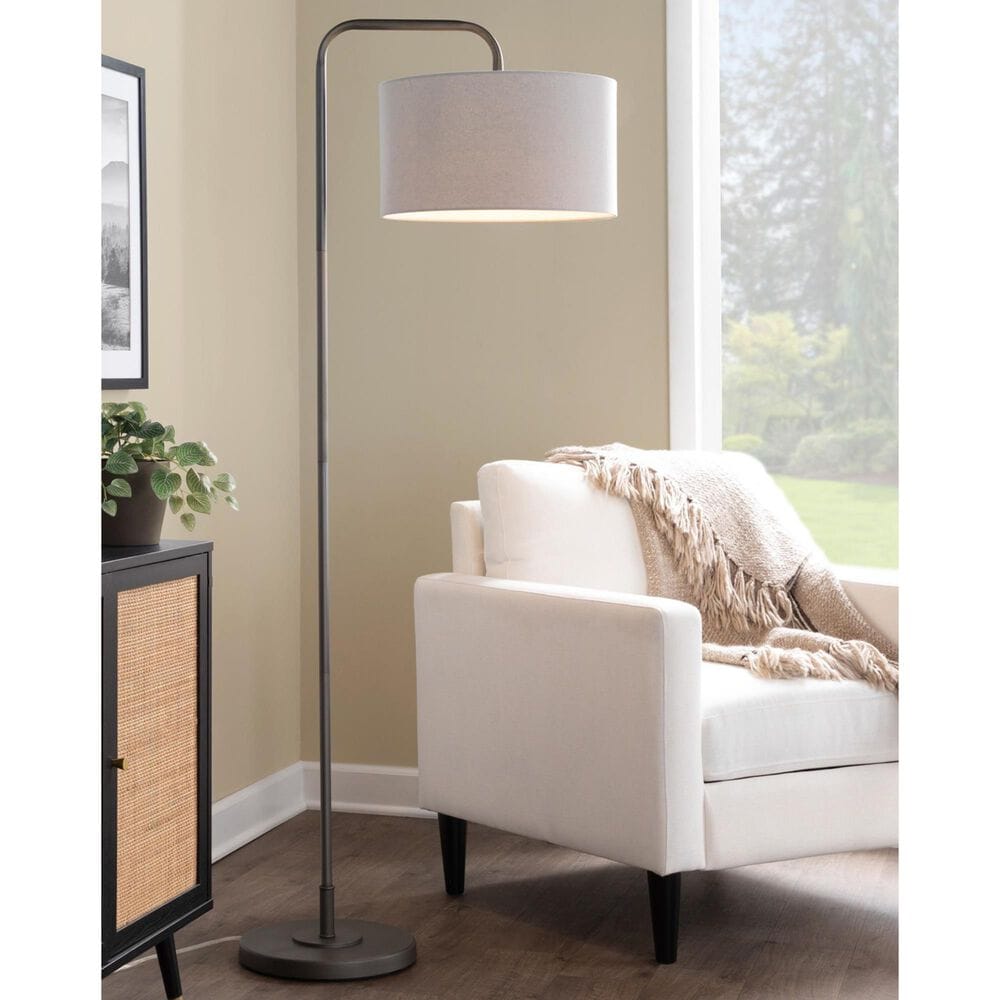 LumiSource Puck 63" Metal Floor Lamp in Oil Rubbed Bronze, , large