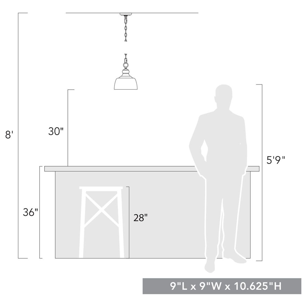 Golden Lighting Holmes 1-Light Mini Pendant in Modern Brushed Gold, , large