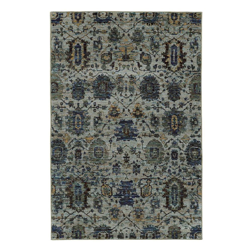 Oriental Weavers Andorra 7120A 2&#39;3&quot; x 8&#39; Blue Runner, , large