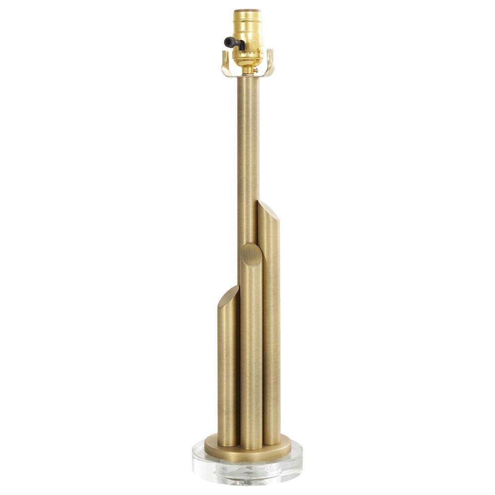 Maple and Jade Tiered Pillar Table Lamp in Gold and Clear, , large