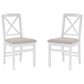 Linon Home Decor Triena X-Back Side Chair in White (Set of 2), , large