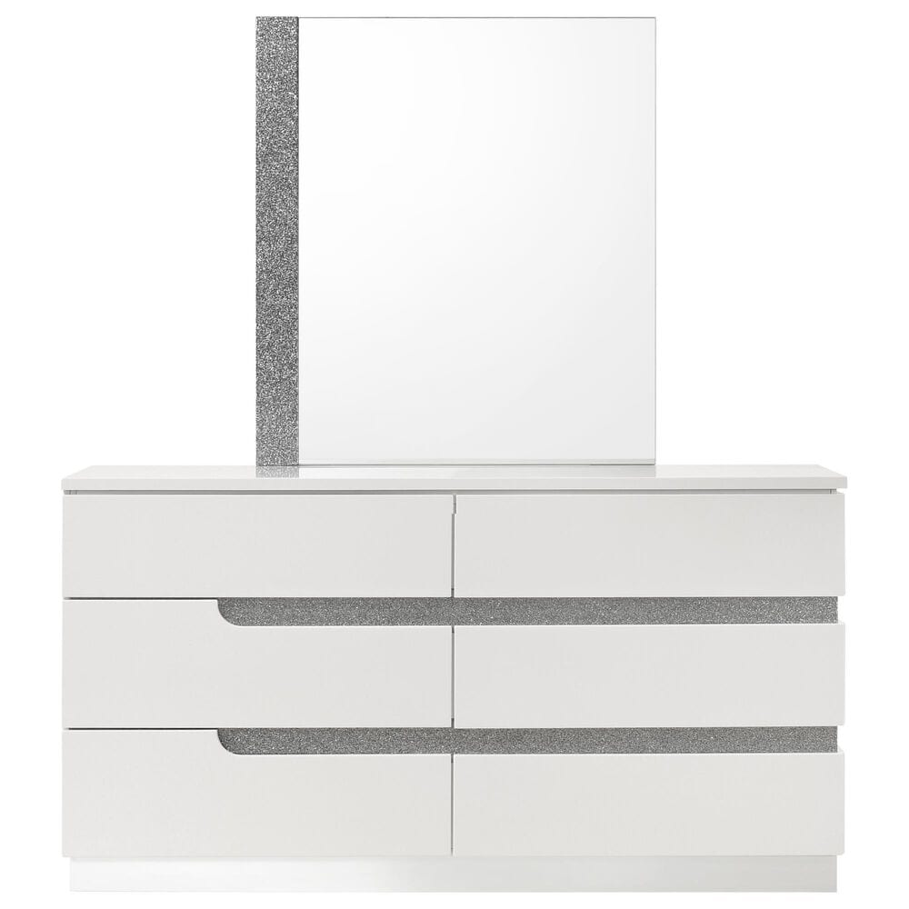 New Heritage Design Paradox Dresser Mirror in White Gloss, , large