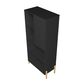 Dayton Bowery 5-Shelf Bookcase in Black/Oak, , large