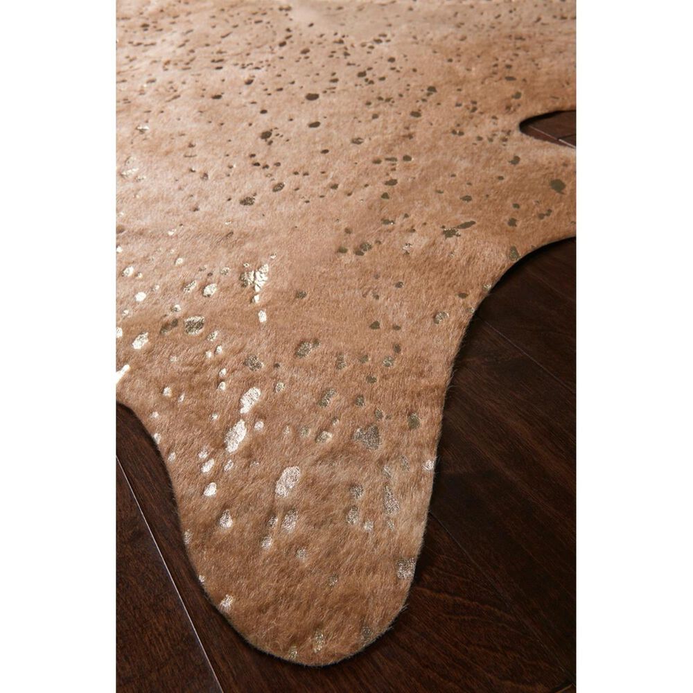Loloi Bryce BZ-05 5&#39; x 6&#39;6&quot; Tan and Gold Area Rug, , large