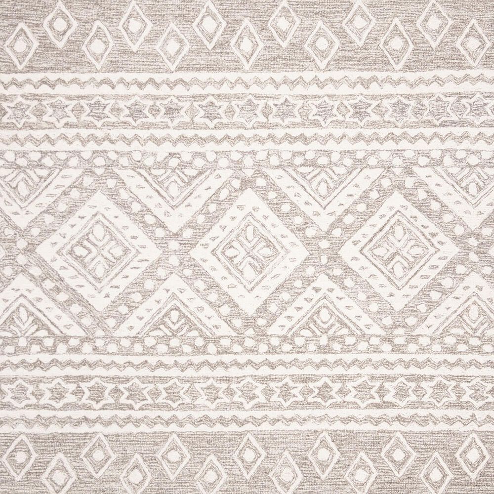 Safavieh Micro-Loop 5&#39; Square Dark Gray and Ivory Area Rug, , large