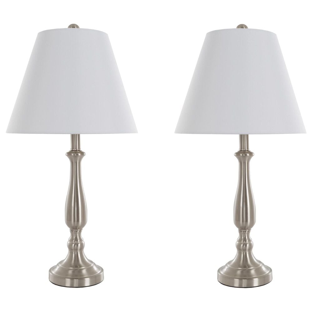 Timberlake Traditional Table Lamp in Brushed Steel (Set of 2), , large