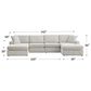 Ashley Modmax 4-Piece Sectional with Double Chaise in Oyster, , large