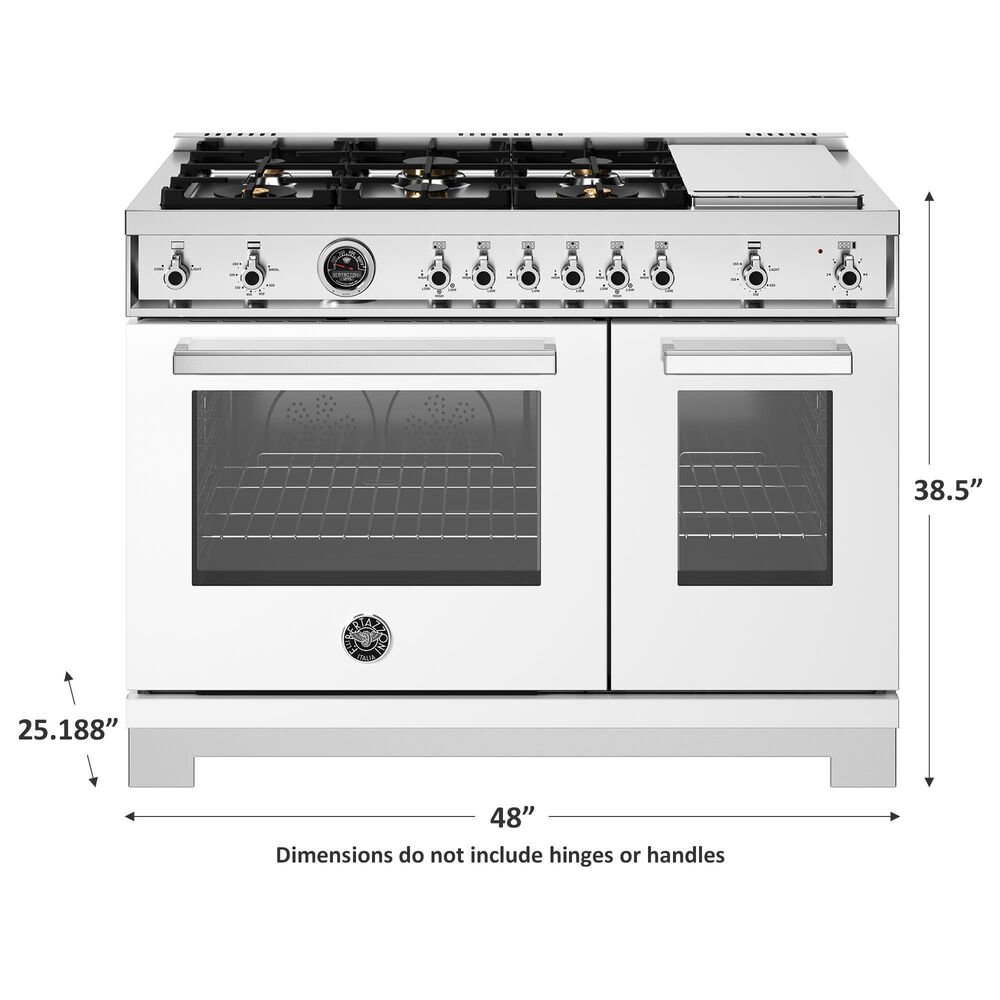 Bertazzoni Professional 7.1 Cu. Ft. Freestanding All-Gas Range in Bianco, , large