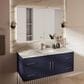 Lexora Home Geneva 48" Single Bathroom Vanity in Navy Blue with 2 cm White Carrara Marble Top and Rectangular Sink, , large