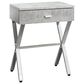Monarch Specialties 24" Accent Table in Grey Cement and Chrome, , large