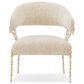 Schnadig Caracole Upholstery Accent Chair in Gold Brush and White Enamel, , large