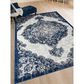 Amer Rugs Alexandria 4" x 6" Ivory and Navy Area Rug, , large
