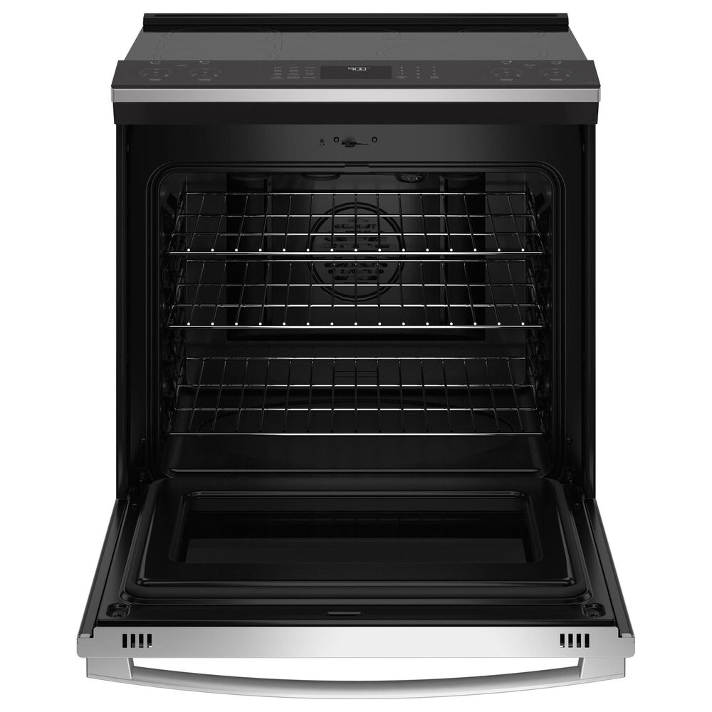 GE Profile 2-Piece Kitchen Package with 1.7 Cu. Ft. Convection Over-the-Range Microwave Oven and 5.3 Cu. Ft. Electric Range in Stainless Steel, , large