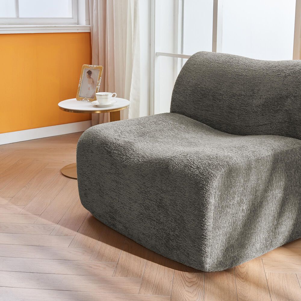 Hearth and Haven Accent Chair and Ottoman in Gray, , large