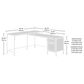 Sauder Coral Cape L-Shaped Desk in Sindoori Mango and Satin Gold, , large