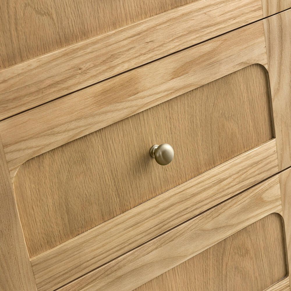 James Martin Vanities Laurent 30&quot; Single Bathroom Vanity in Light Natural Oak with 3 cm Carrara White Marble Top and Rectangular Sink, , large