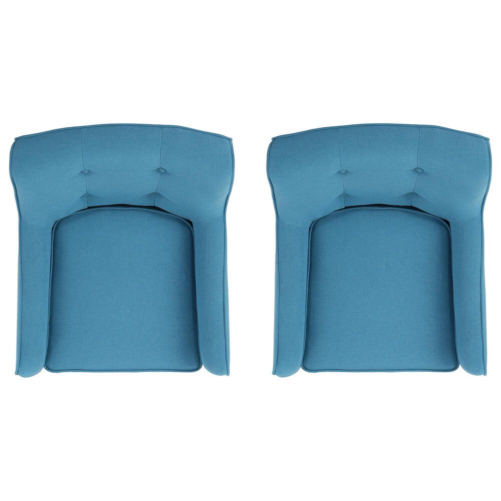 Noble House Felicity Arm Chair in Teal &#40;Set of 2&#41;, , large
