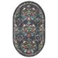 Rifle Paper Co. x Loloi Courtyard 2"3" x 3"9" Oval Seville Charcoal Area Rug, , large