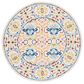 Safavieh Micro-Loop 5" Round Beige and Blue Area Rug, , large