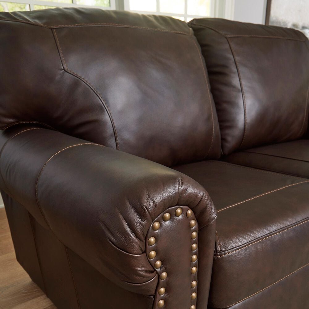 Ashley Colleton Stationary Sofa and Loveseat Set in Dark Brown, , large