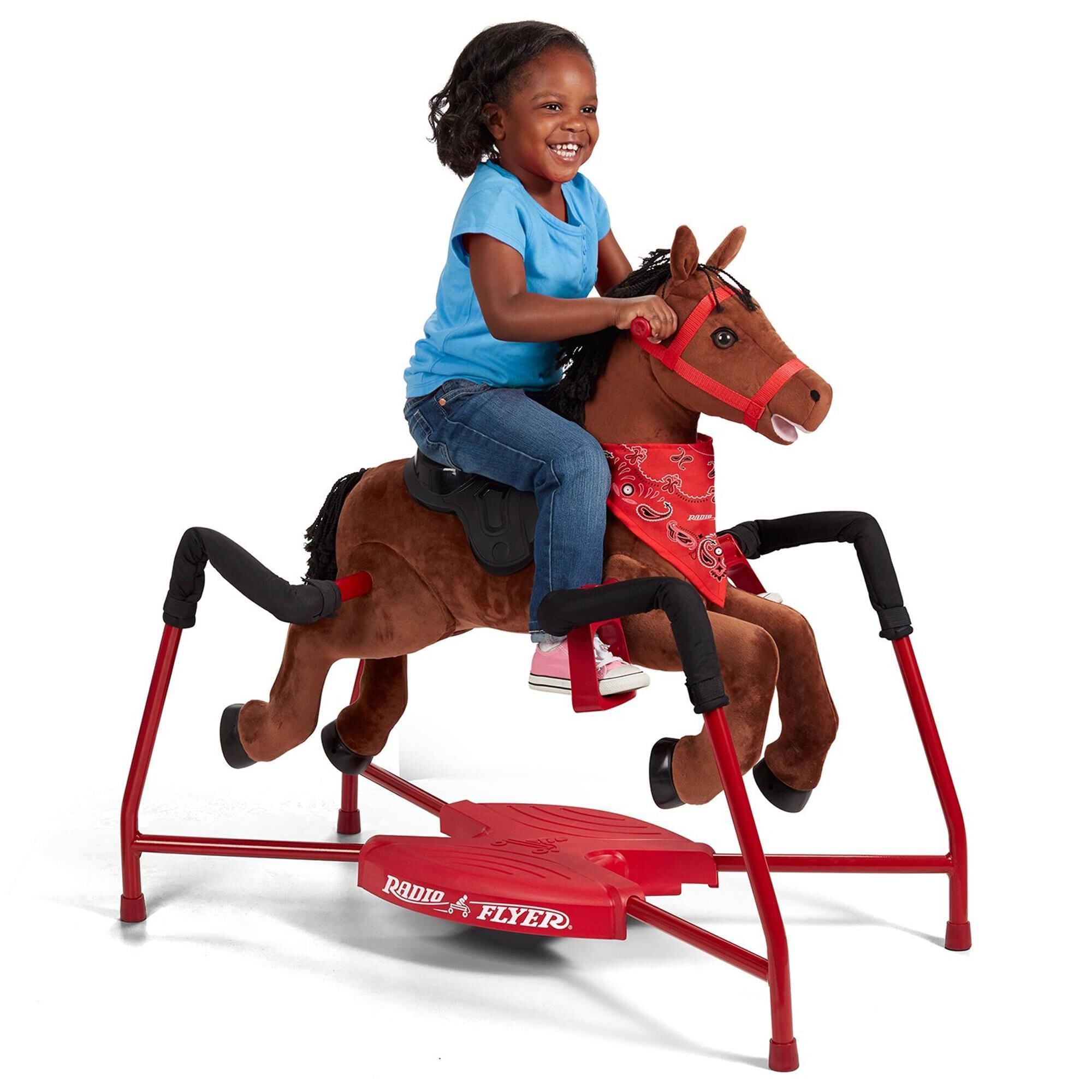 Radio Flyer Chestnut Plush Interactive Riding Horse in Multicolor