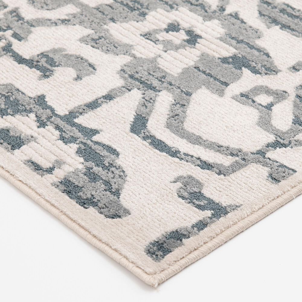 Central Oriental Heirloom Candace Champagne and Sky Blue 7&#39;10&quot; x 9&#39;10&quot; Area Rug, , large