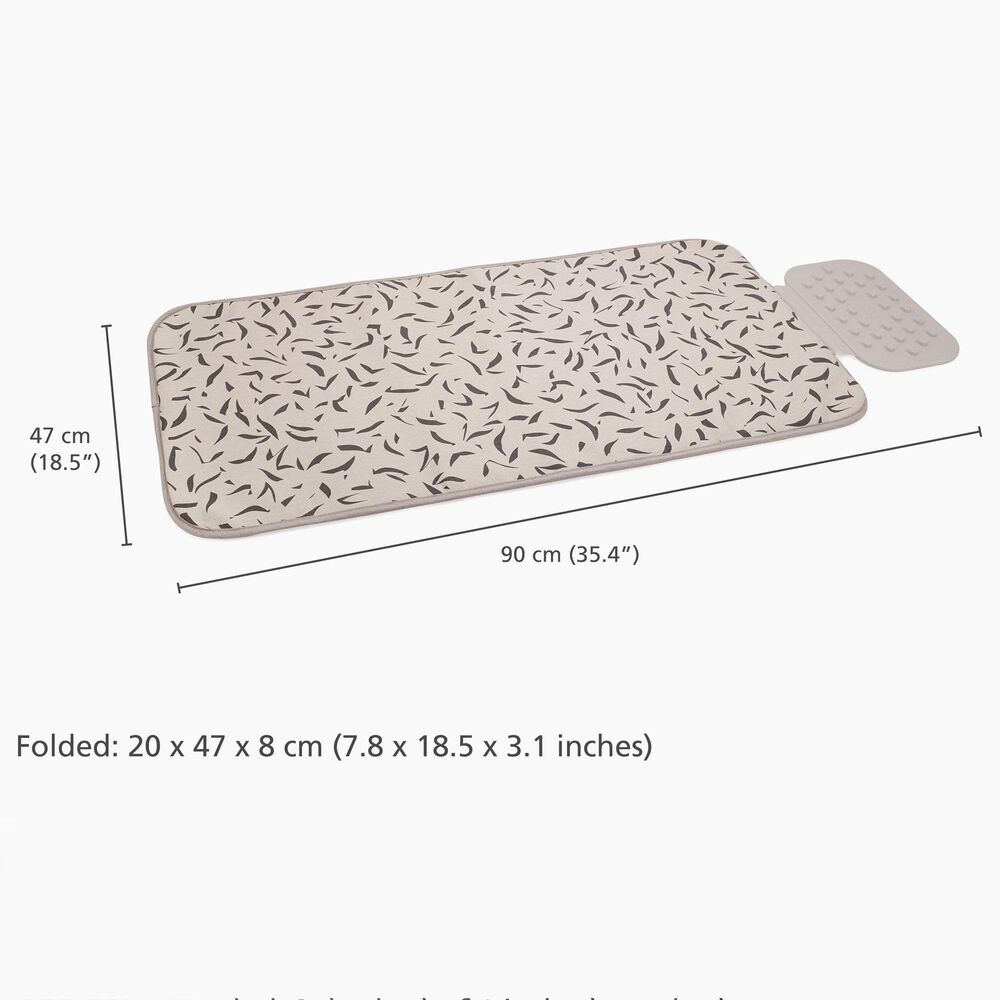 Joseph Joseph Swift Folding Iron and Steaming Mat with Silicone Iron Rest in Ecru, , large