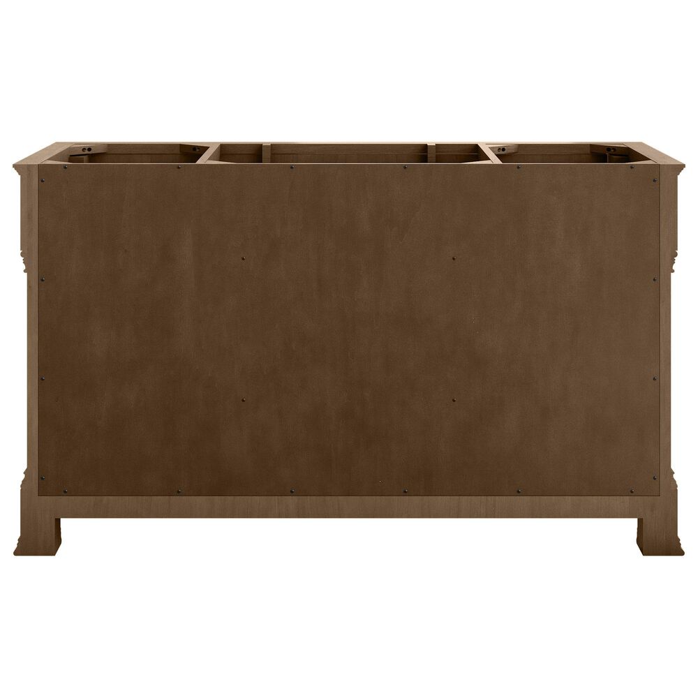 James Martin Vanities Brookfield 60&quot; Single Bathroom Vanity in Pecan with 3 cm Arctic Fall Solid Surface Top and Rectangular Sink, , large