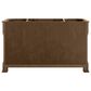 James Martin Vanities Brookfield 60" Single Bathroom Vanity in Pecan with 3 cm Arctic Fall Solid Surface Top and Rectangular Sink, , large