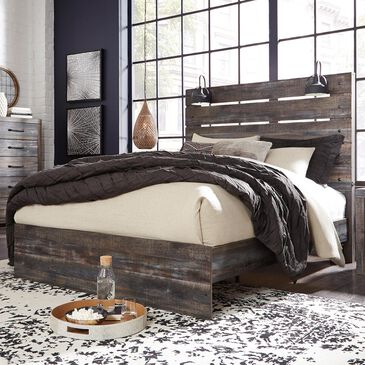 Signature Design by Ashley Drystan Queen Panel Bed in Rustic Brown, , large