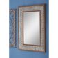 Maple and Jade 29" x 39" Wall Mirror in Distressed Grey and Brown, , large