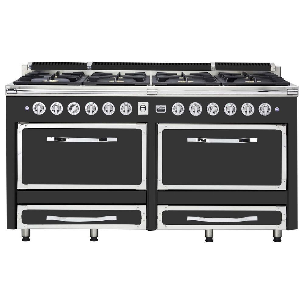 Viking Range 7.6 Cu. Ft. Freestanding Dual Fuel Range with Convection in Cast Black, , large