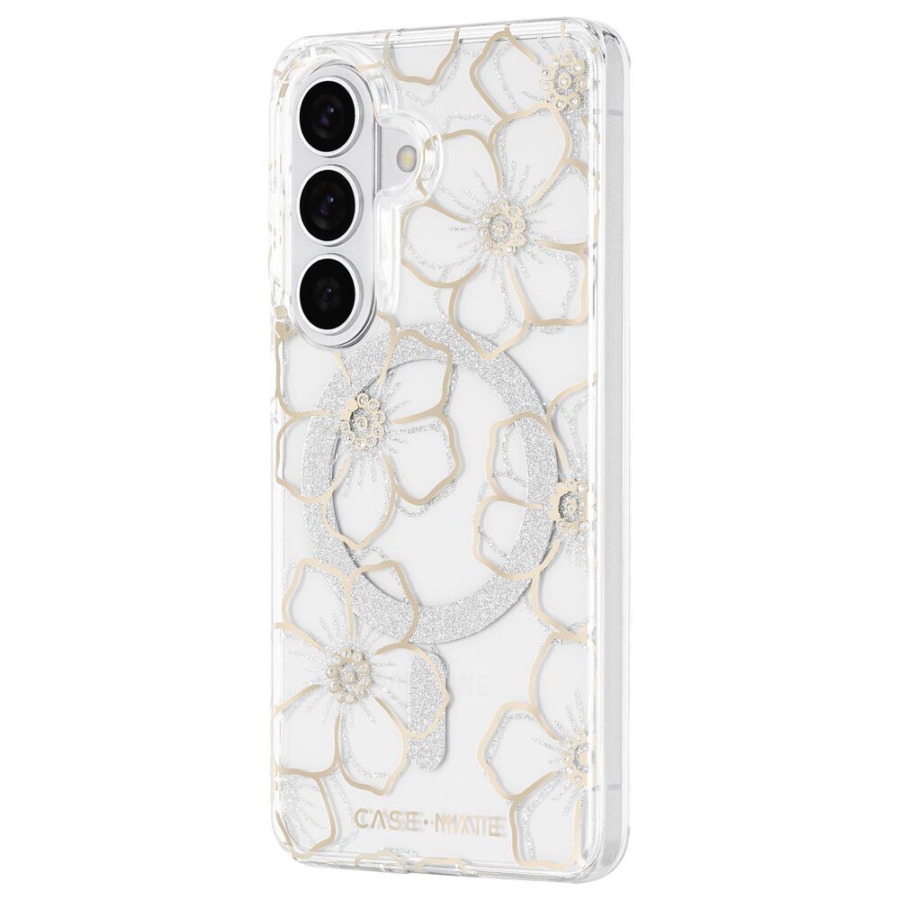 Case-Mate Floral Gems Case with Magnet for Samsung Galaxy S26 in Gold, , large