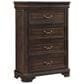 New Heritage Design Lynhurst 5-Drawer Chest in Walnut Brown, , large