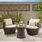 Noble House Kono 3-Piece Patio Chat Set in Brown, , large