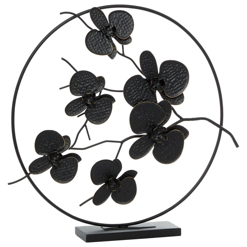 Maple and Jade Leaves Sculpture in Black, , large