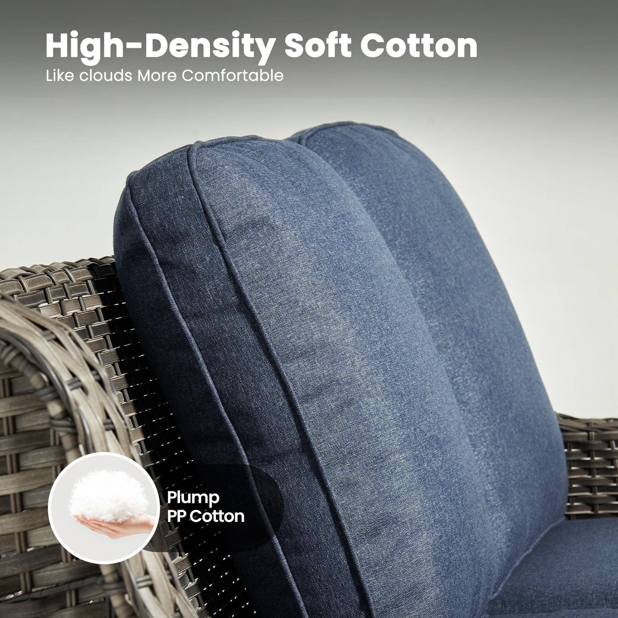 HOMLUX 5-Piece Patio Set in Denim Blue