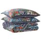 Levtex Night Garden 3-Piece Reversible Full/Queen Quilt Set in Navy, Red, Pink, Green, Ochre and White, , large