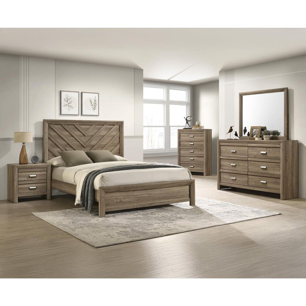 Crown Mark Valor Dresser Mirror in Light Brown, , large