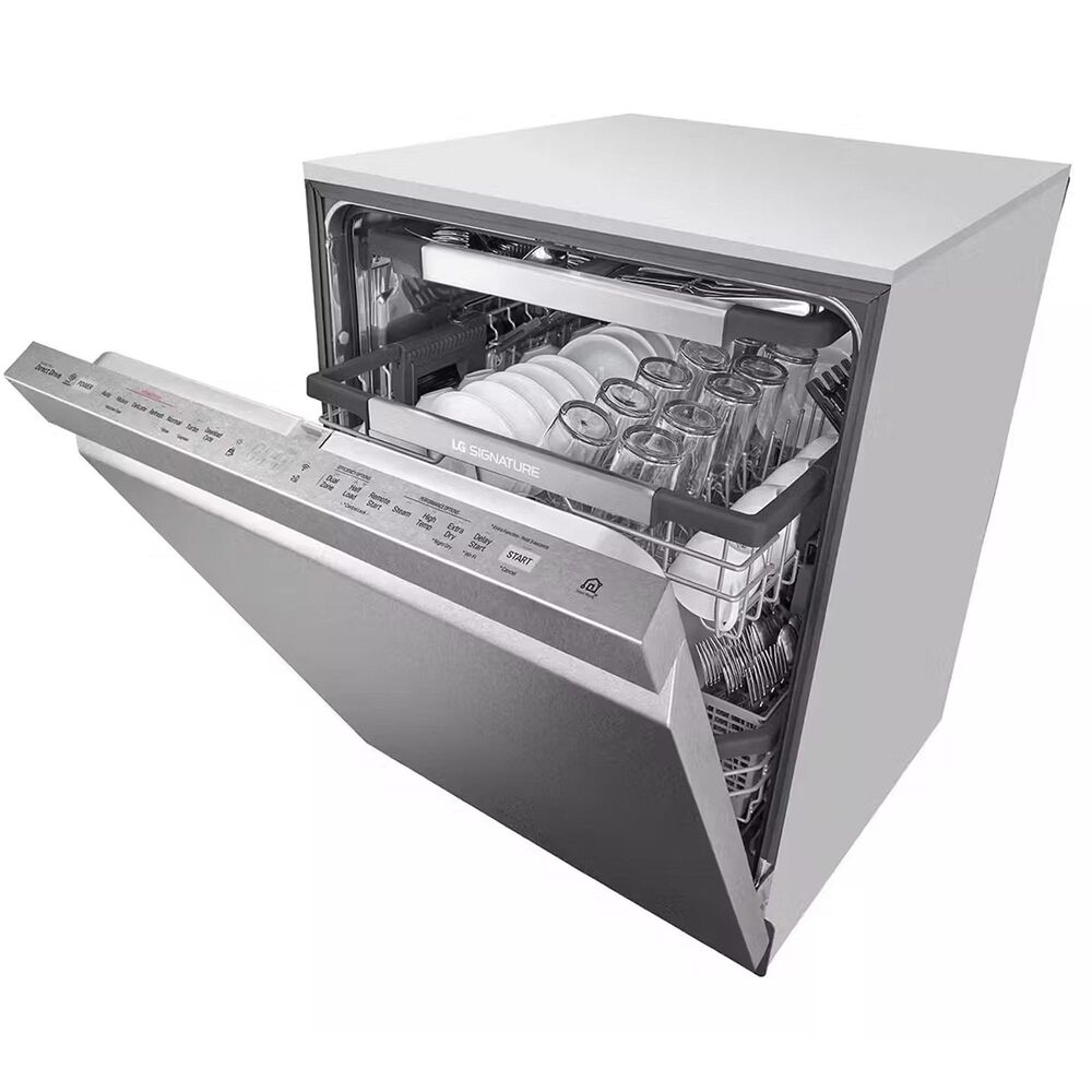 LG Signature Top Control Smart Wi-Fi Enabled Dishwasher with TrueSteam and QuadWash in Stainless Steel, , large
